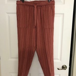 Linen striped pants